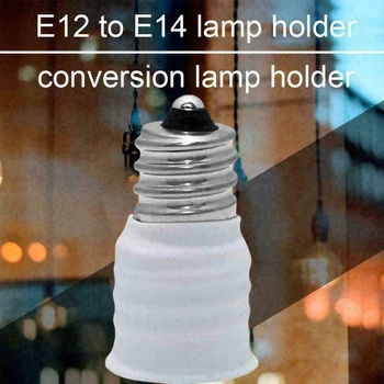 2 шт Адаптер для Лампочек E12-E14 Конвертер Светодиодный Держатель Для Светодиодных Галогенных Лампочек CFL 100-250 В Переменного Тока Преобразует Головку Лампы