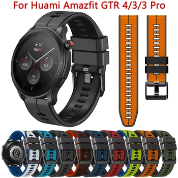 22 мм Ремешок Для часов Xiaomi Huami Amazfit GTR 4/3/3 Pro Band Смарт-Ремешок Для часов Amazfit GTR 47 мм 2 2e Силиконовый Браслет Correa