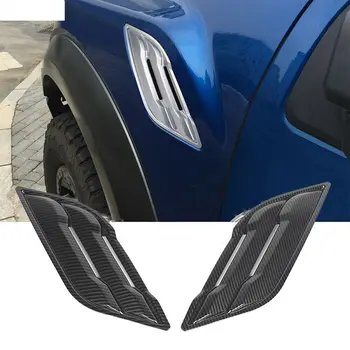 2шт Отделка переднего крыла автомобиля, боковое вентиляционное отверстие для Ford F150 Raptor 2015-2020 Изображение 3