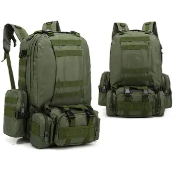 55-литровый большой штурмовой рюкзак на 3 дня, Съемная система Molle, прочный уличный тактический рюкзак Oxford с защитой от царапин