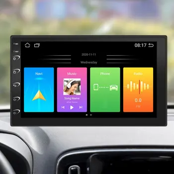 7-Дюймовый Автомобильный MP5-плеер С Сенсорным экраном GPS-Навигация Портативная Автомобильная Стереосистема, совместимая с Bluetooth, USB FM Mirrorlink Dash Cam Android 12