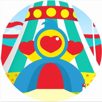 8x8FT Персонализированный Плимут Plim Carnival Circus С Днем Рождения Музыка Пользовательский Фон Для Фотографий Бесшовный Винил 240см х 240см Изображение 4