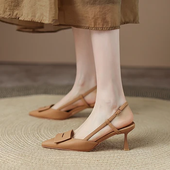 BCEBYL/ Новые модные женские туфли на шпильке с острым носком и мелким носком, однотонные, пикантные, элегантные, для банкетов и вечеринок, на высоком каблуке Изображение 0