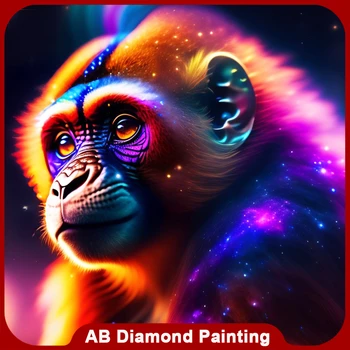 EverShine DIY AB Алмазная мозаика Животное Орангутанг 5D Алмазная картина Вышивка обезьяны Фэнтези Полный набор декора детской комнаты Изображение 0