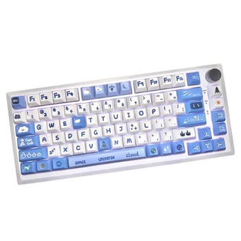 GHOSTJUDGES KCA Sky Theme Keycaps PBT Термическая сублимация Персонализированная механическая клавиатура с клавишами, совместимая с MX Switch