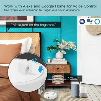 MoesHouse Tuya Fingerbot Толкатель кнопок Bluetooth приложение для робота-манипулятора, дистанционное управление, автоматический переключатель, голосовое управление с Alexa Googl Изображение 3