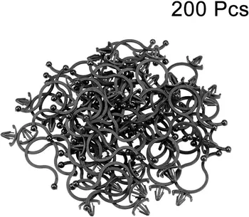 yoeruyo Twist Lock Кабельные Стяжки Нейлон U-образной формы для экономии места диаметром 17 мм Черный 200шт Изображение 1