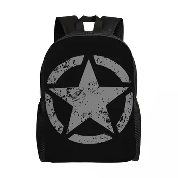 Американский Тактический армейский рюкзак с военной звездой для женщин, мужчин, Водонепроницаемая школьная сумка для колледжа, сумка для книг с принтом Изображение 0