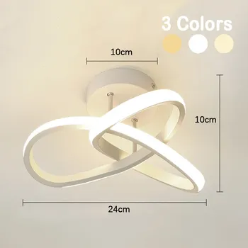 Бытовая светодиодная люстра, трехцветная лампа, потолочный светильник в современном стиле, светильник для спальни, Поверхностная установка 220 В, лампа для столовой Изображение 3