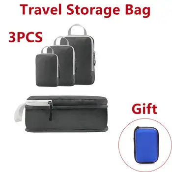 Дорожная сумка для хранения, Сжимаемые Упаковочные кубики, Складной Водонепроницаемый Дорожный чемодан, Нейлоновый Переносной С Сумочкой, Органайзер для багажа Изображение 0