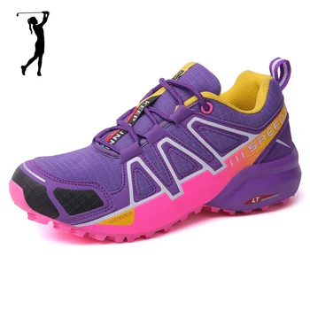 Женская спортивная обувь для гольфа, противоскользящие кроссовки для бега по траве на открытом воздухе, обувь для гольфа для девочек, большие размеры 41, 42, 43