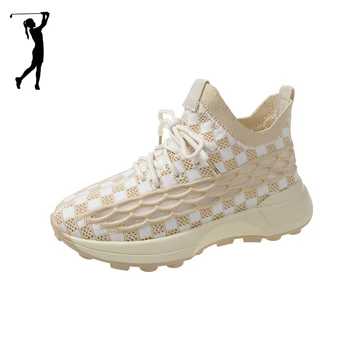 Женские дышащие туфли для гольфа, Носки, кроссовки, Весенняя спортивная обувь для девочек-гольфистов, кроссовки для фитнеса