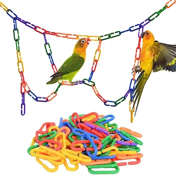 Игрушки для птиц, Пластиковые декоративные игрушки-головоломки, Комбинированный набор с кольцом-качалкой, игрушка для попугая Сюань Фэн Сяо Сунь для маленьких и средних попугаев