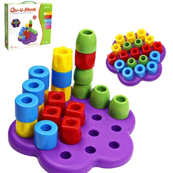 Игрушки для укладки Монтессори, познание цвета и формы, игра 