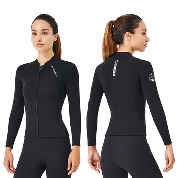 Куртка для дайвинга из неопрена DIVE SAIL 2 мм, женская куртка для подводного плавания, серфинга с разрезом Изображение 3