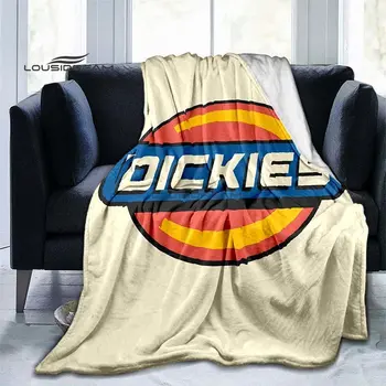 Модное фланелевое одеяло с логотипом Dickies, украшение для дома, пушистое одеяло, кровать в спальне, диван, термозащита для путешествий и кемпинга. Изображение 4