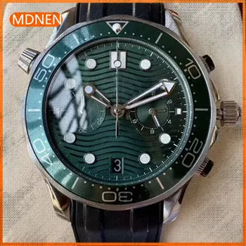 Мужские часы MDNEN 904l кварцевые часы из нержавеющей стали 44 мм-OG