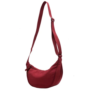 Нагрудная нейлоновая сумка-бродяга через плечо для женщин, нагрудные сумки через плечо большой емкости Изображение 3