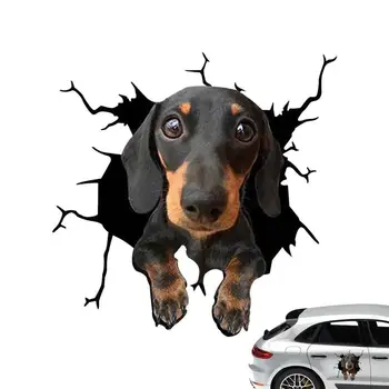 Наклейка с выглядывающими глазами, имитирующая наклейку с выглядывающей собакой на бампер для автомобилей, Водонепроницаемая, устойчивая к атмосферным воздействиям, забавная 3D наклейка