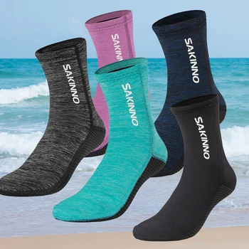 Новые 3 мм неопрен дайвинг носки теплые и нескользящие пляжные носки удар упорный плавание подводное плавание носки Водные виды спорта серфинг носки