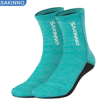 Новые 3 мм неопрен дайвинг носки теплые и нескользящие пляжные носки удар упорный плавание подводное плавание носки Водные виды спорта серфинг носки Изображение 5