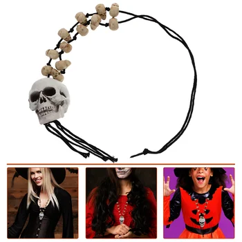 Ожерелье на Хэллоуин, Аксессуар для костюма, украшение в виде кости головы Дружбы, Ожерелья, Ювелирная цепочка для декора Изображение 5