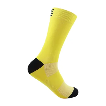 Пара Quick 2023 Желтый 1 Мужские Женские велосипедные Носки, Сухие дышащие спортивные носки, Компрессионные носки для езды на велосипеде Изображение 0