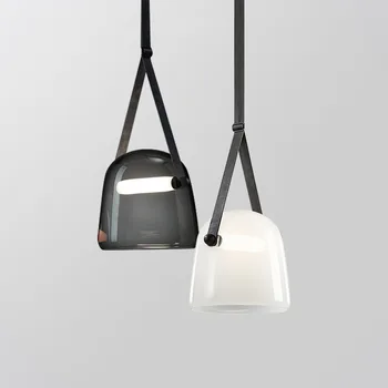 Постмодернистские Стеклянные подвесные светильники Mona Led Подвесной светильник на ремне для гостиной, кухонных светильников, подвесного светильника для домашнего декора Изображение 0