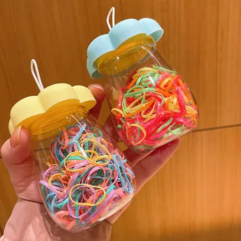 Разноцветные желейные одноразовые резинки для волос для детей оптом