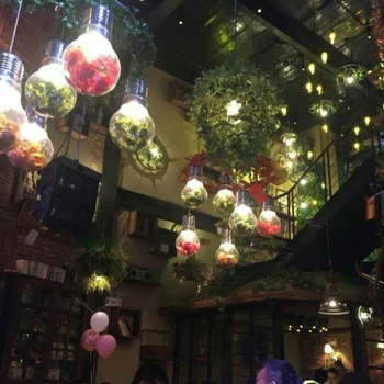 Ретро-лампы Зеленые Растения Подвесные светильники Тематические Рестораны Кафе Креативный Стеклянный Подвесной светильник Бар KTV Club House Светодиодная Люстра Изображение 4