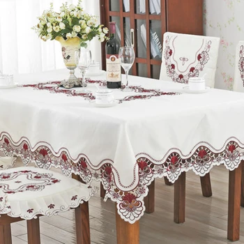 Свадебное кресло с цветочным покрытием, Европейская Роскошная Вышитая скатерть для стола, обеденный стол, скатерть для стола