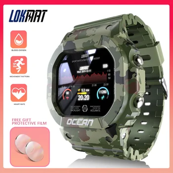 Смарт-Часы LOKMAT Ocean Multi Sport Для Мужчин Фитнес-Трекер Приборы Для Измерения Артериального Давления IP68 Здоровье Мониторы Часы Для Android Защитная Пленка