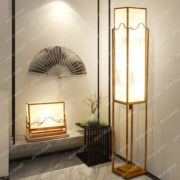 Торшер Современный прямоугольный торшер для кабинета и спальни Антикварная лампа для кабинета Изображение 1